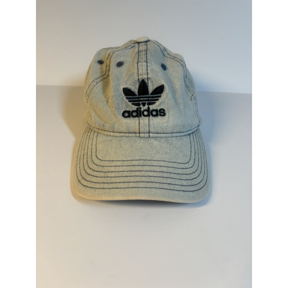 VTG Adidas Trucker Hat Baseball Cap Adjustable Blue‎ Vintage